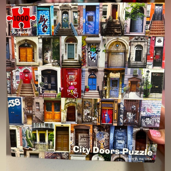 City Doors🚪🧩1000 Piece Jigsaw Puzzle Used Only Once Approx size 19.25”x26.625” - Picture 1 of 5